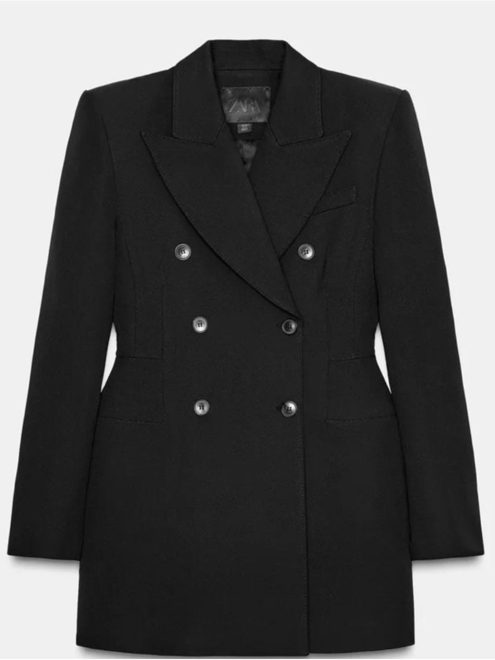 Zara Cinched waist Double-Breasted Blazer Coat